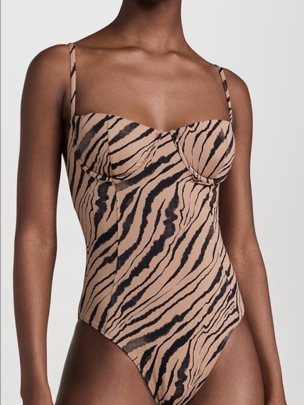 Anine Bing Kyler One-Piece Animal Print Swimsuit size Small